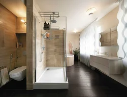 Bathroom design with shower with window