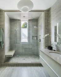 Bathroom design with shower with window