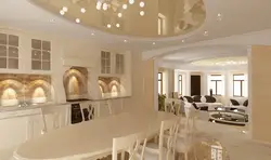 Потолки гостиная столовая фото