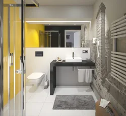 Bathroom With Sink And Toilet Design
