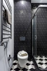 White And Black Bathrooms With Shower Photo