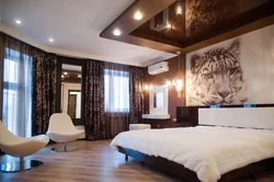 Yataq otağı daxili qəhvəyi tavan