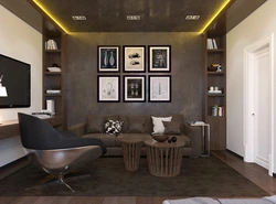 Bedroom interior brown ceiling