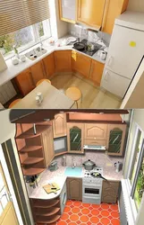 How To Furnish A Small Kitchen Photo With A Refrigerator