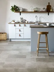 Vinyl tiles in the kitchen photo