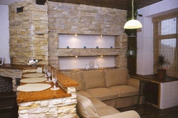 Kitchen decoration made of artificial stone photo