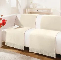 Blanket On The Sofa In The Living Room Interior Photo