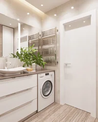 Bathroom With Washing Machine Design