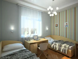 2 төсектік шағын жатын бөлмесінің дизайны