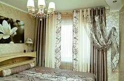 Tulle design for bedroom in modern style