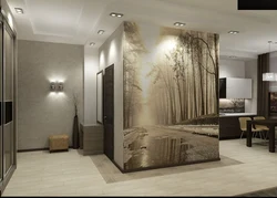 Panel on the wall in the hallway in the interior