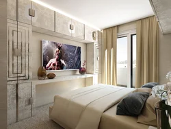 Small bedroom interior with TV