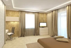 Дизайн Спальной С Двумя Окнами