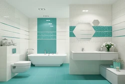 Bathroom tiles collection in the interior