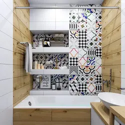 Bathroom tiles collection in the interior