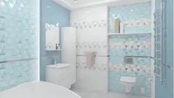 Bathroom tiles collection in the interior