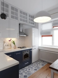 White kitchen interior 6 sq.m.