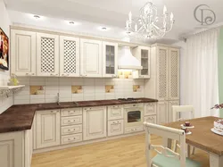 Ошхонаи классикӣ бо рангҳои сабук акс