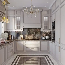 Classic kitchen in light colors photo