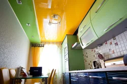 Photo of suspended ceilings in a small kitchen