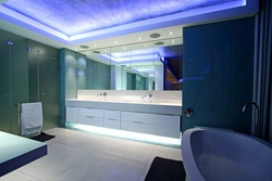 Suspended ceiling design lighting bathroom