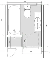 Bath design with room dimensions