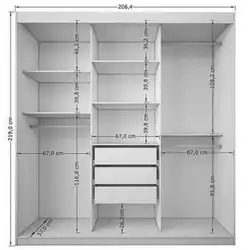 Wardrobe closet dimensions photo