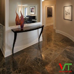 Marble effect tiles in the hallway interior