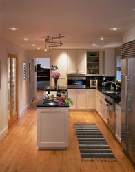 Kitchen living room design shape g