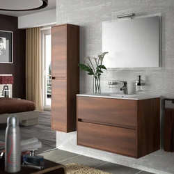 Bathroom furniture photo in the interior