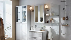 Bathroom furniture photo in the interior