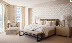 Beautiful wallpaper for the bedroom photo in the interior