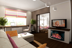 Design of a 30 sq. m one-room apartment with a balcony