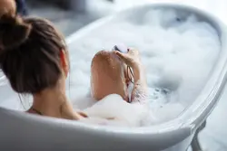 Hot photos in the bathroom
