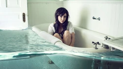 Hot photos in the bathroom