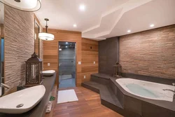 Bath interior stone wood