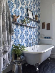 Wallpaper the bathroom photo