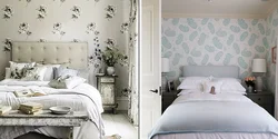 What wallpaper to choose for the bedroom to expand the space photo