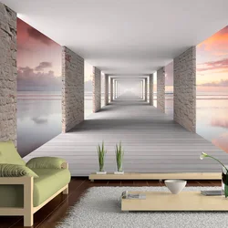 What wallpaper to choose for the bedroom to expand the space photo