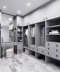 Dressing room 5 sq m design rectangular