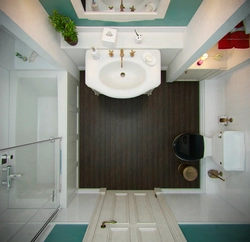 Bathroom design from above