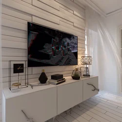 Decorative wall panels for the living room interior photo