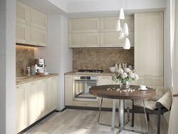 Kitchen In Cream Colors Photo