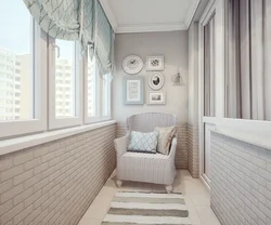 Loggia design in light colors