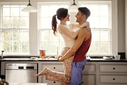 Photo together in the kitchen