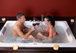 Photo of a couple in the bath