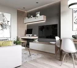 Tabletop in the living room interior photo