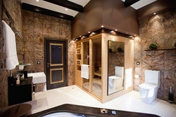 Interior bath with sauna