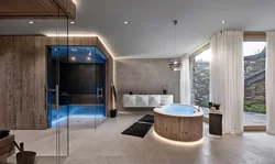 Interior bath with sauna