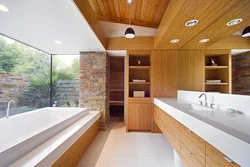 Interior bath with sauna